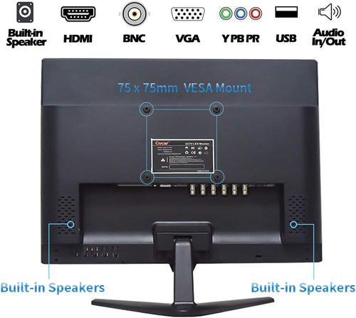 19.5 16:9 1600x900 TFT LCD CCTV Monitor with BNC VGA HDMI G543