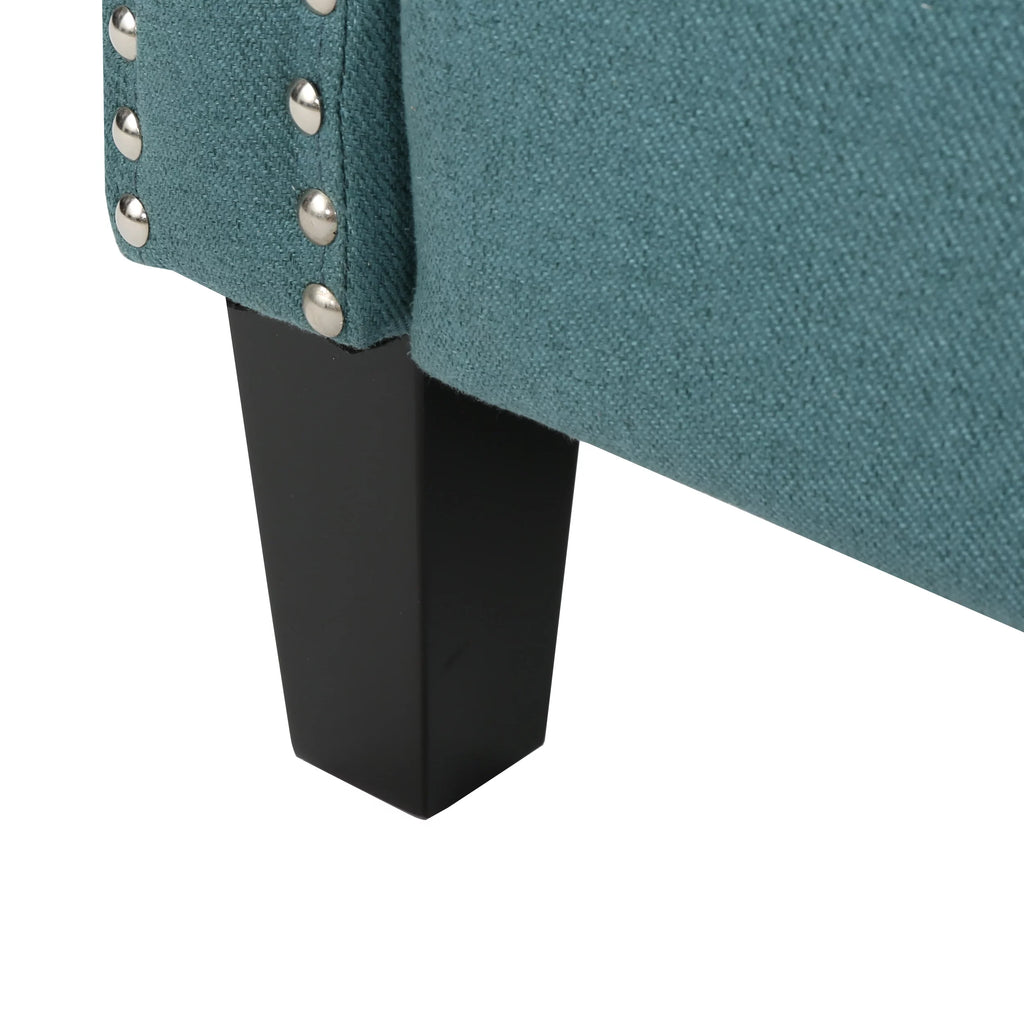 Dark Teal Fabric Tufted Recliner K2794