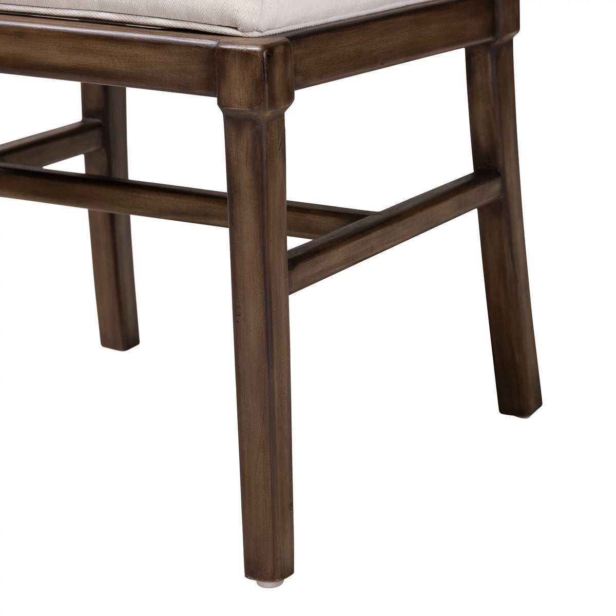 Dark Brown Mahogany Wood and Rattan Dining Chair L817372
