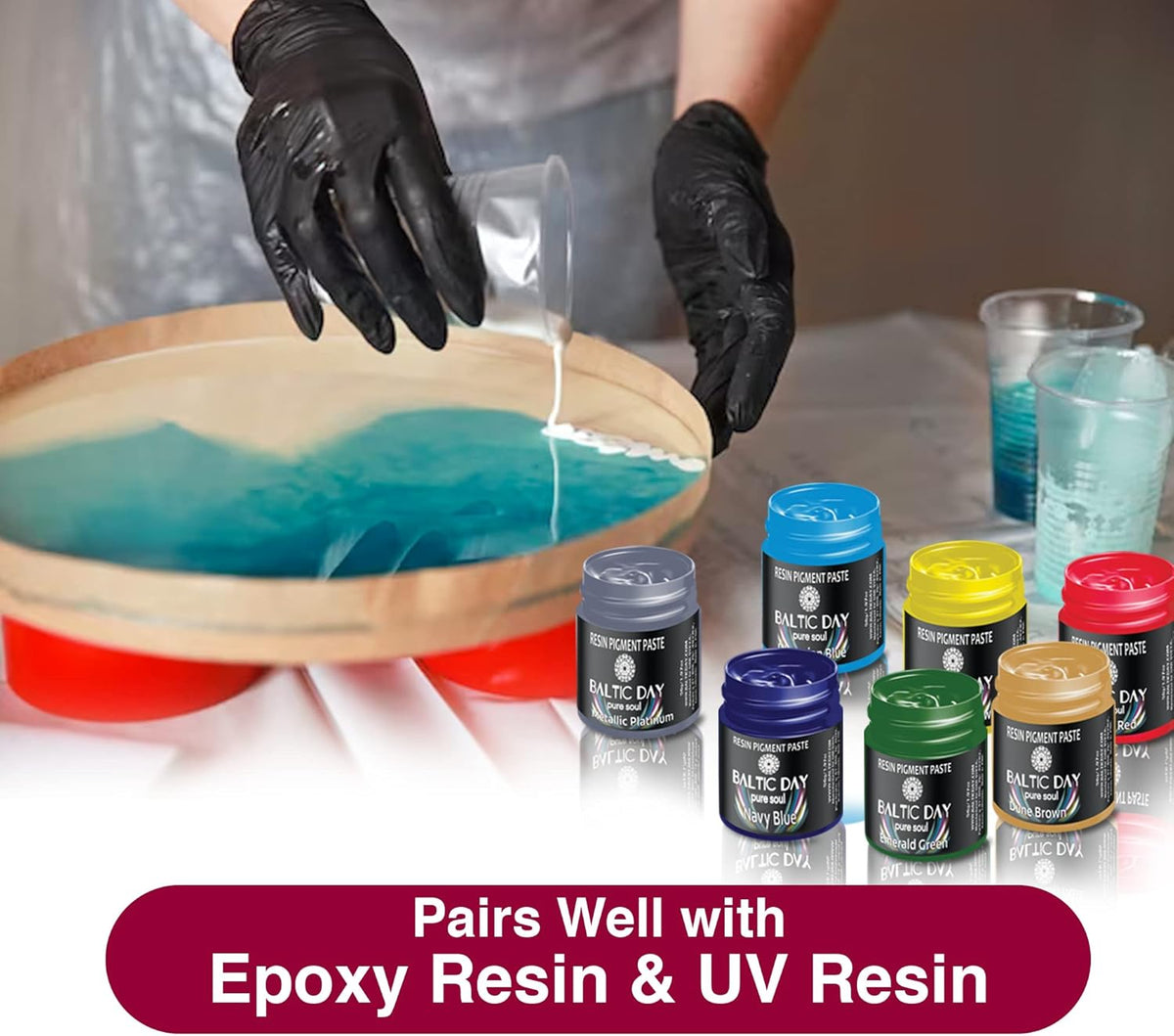 24 Pigment Pastes for Epoxy Resin Jars Set Q256486