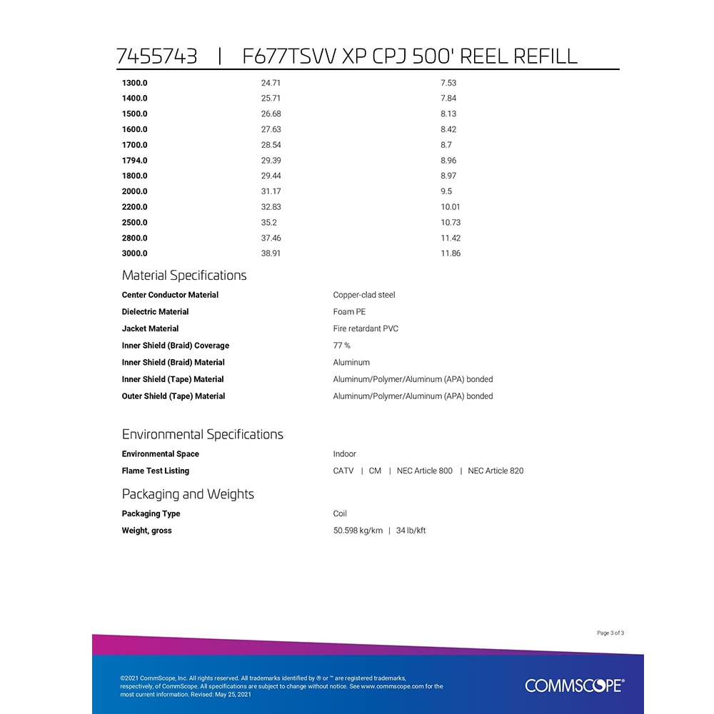 500' RG6 Coaxial Cable Black Pack of 2 M5230