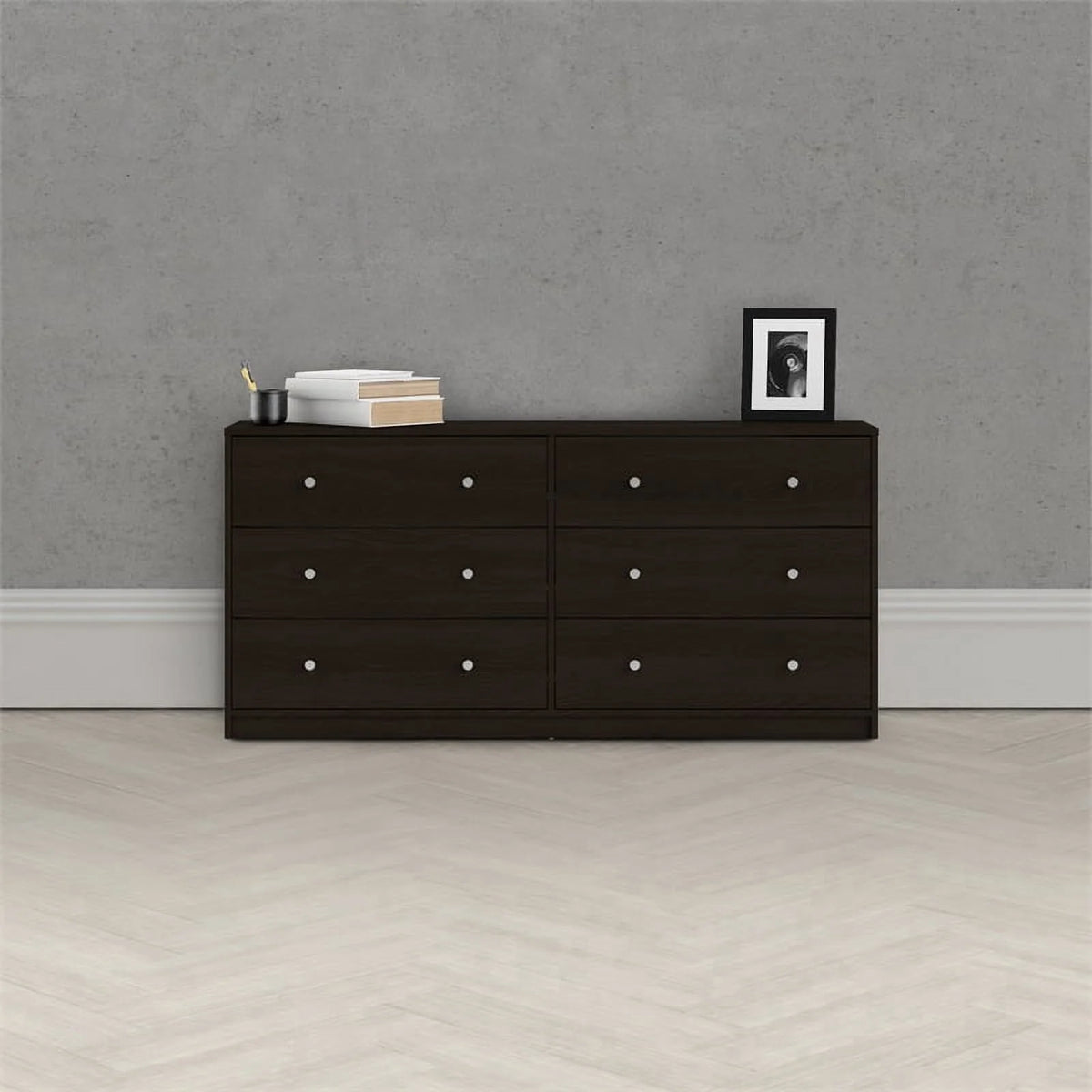 Engineered Wood 6 Drawer Double Dresser Z72488