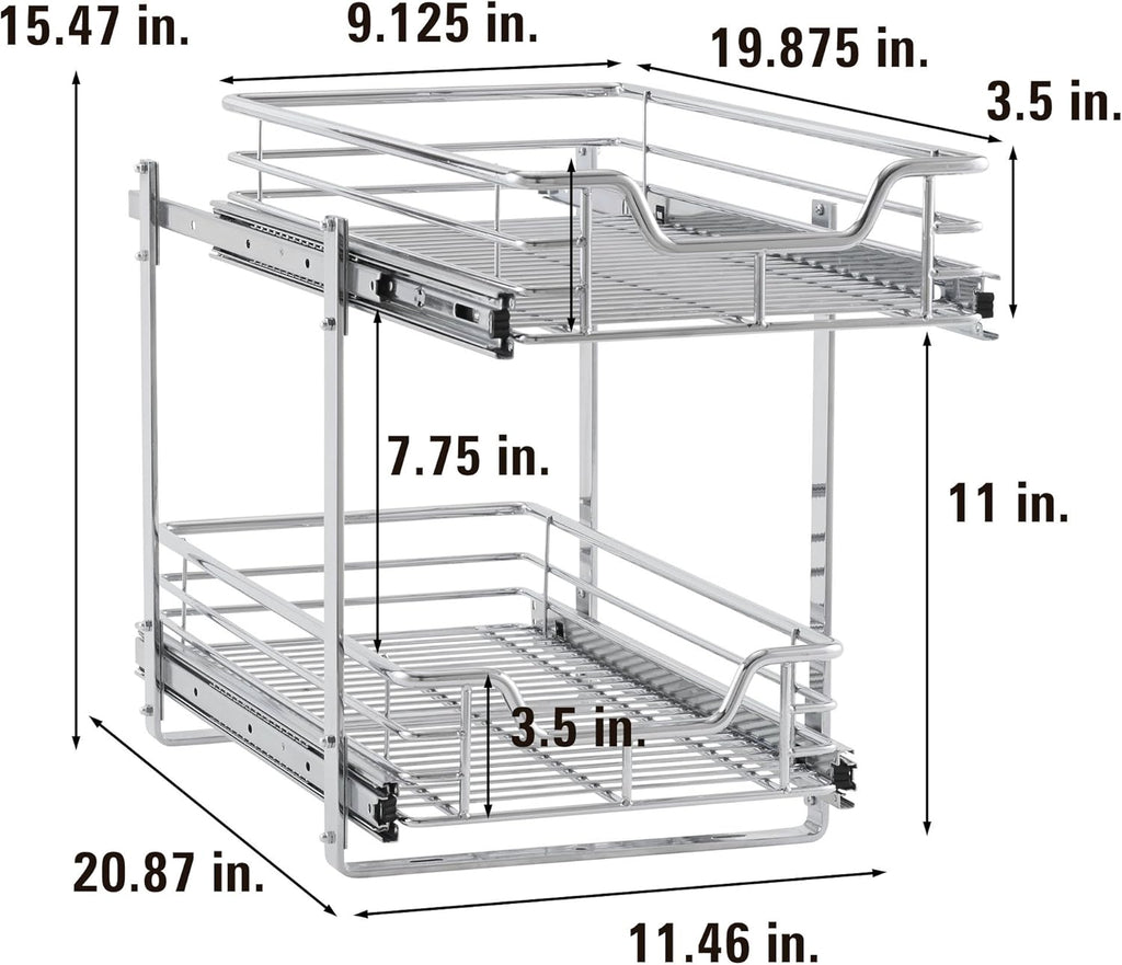 2-Tier Sliding Cabinet Organizer A59471