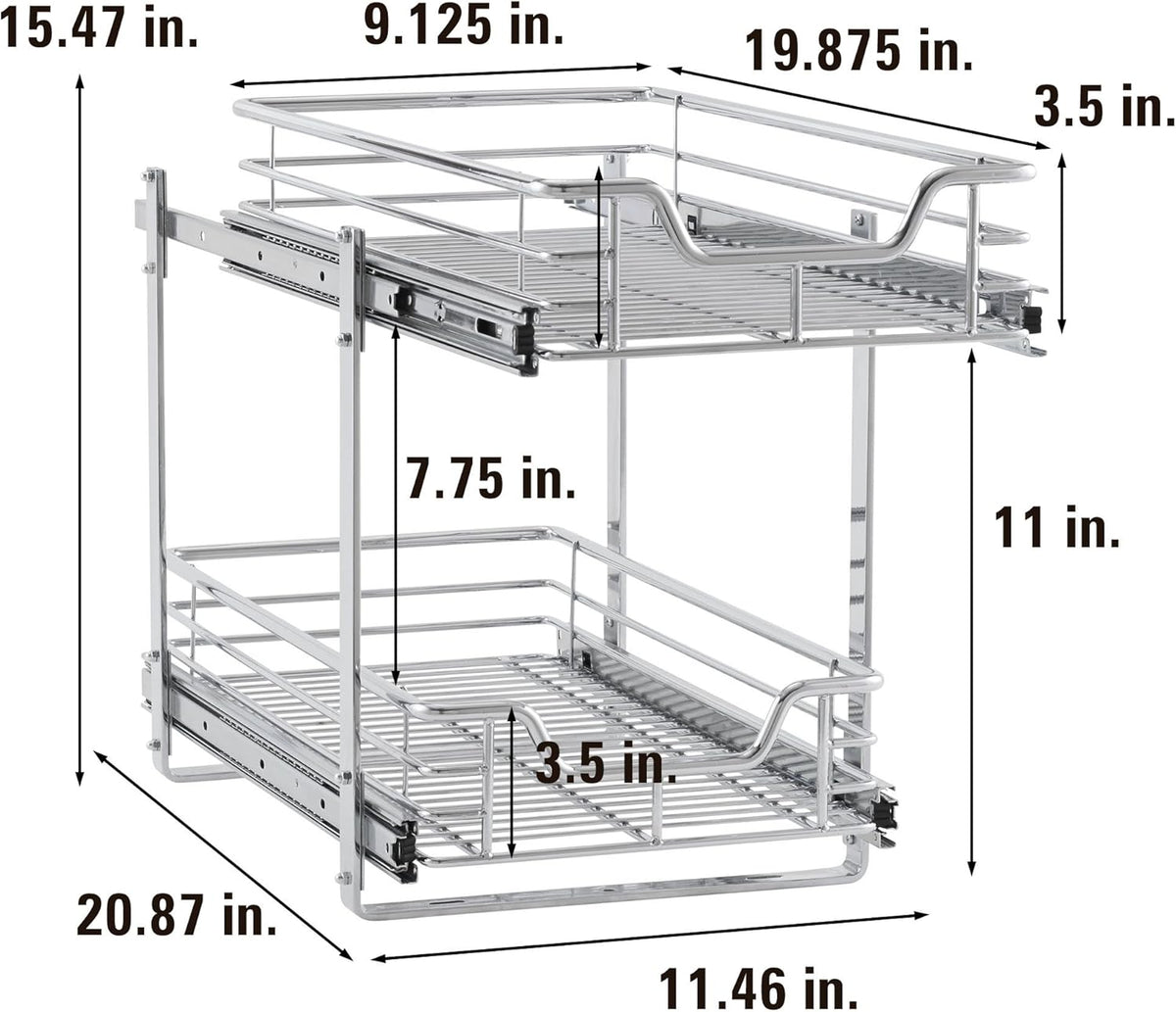 2-Tier Sliding Cabinet Organizer A59471