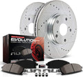 Rear Z23 Carbon Fiber Brake Pads with Drilled & Slotted Brake Rotors Kit Q712270