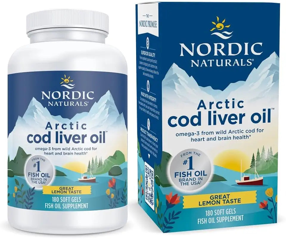 Lemon Cod Liver Oil 180 Soft Gels 750 mg Omega-3 O808