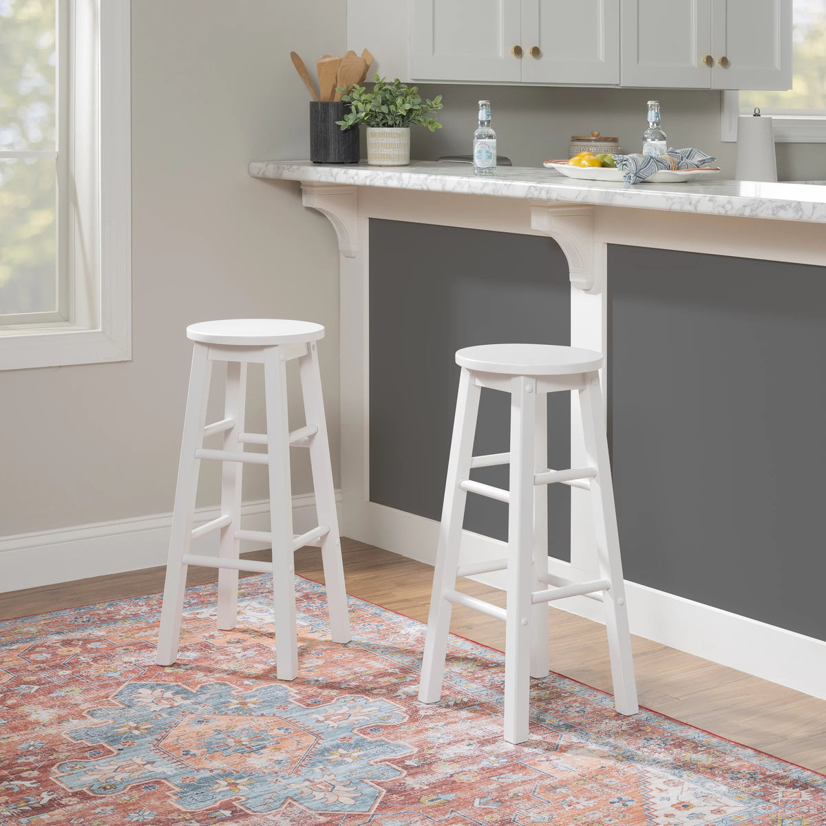 White Wood Bar Stool P548712