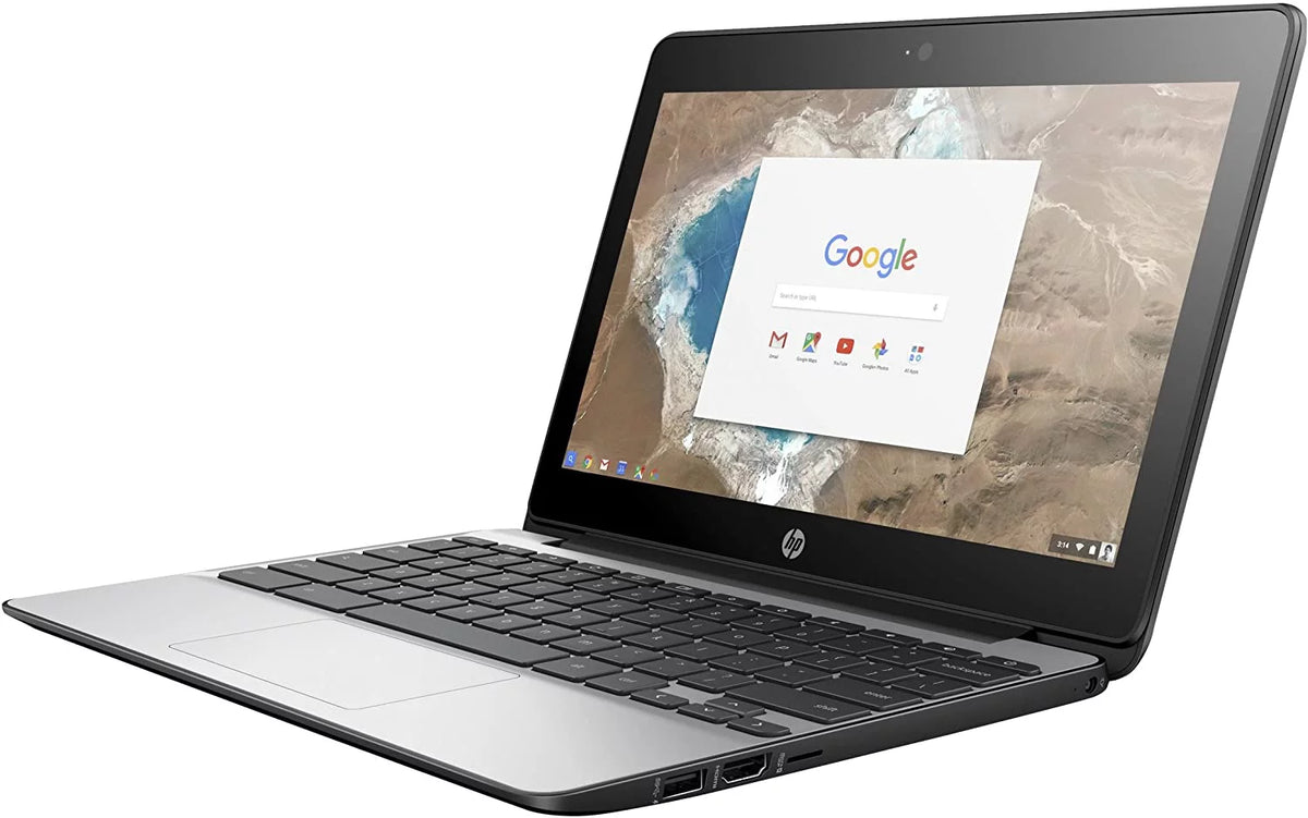 Restored 11.6" Chromebook, Intel Celeron N3060, 4GB RAM, 16GB SSD, Chrome OS, Black C696