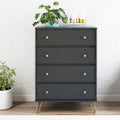 Black 4 Drawer Dresser K36228