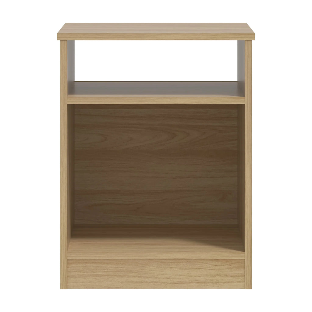 White Open Shelf Nightstand V7619