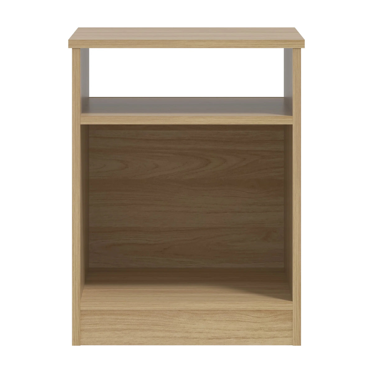 White Open Shelf Nightstand V7619
