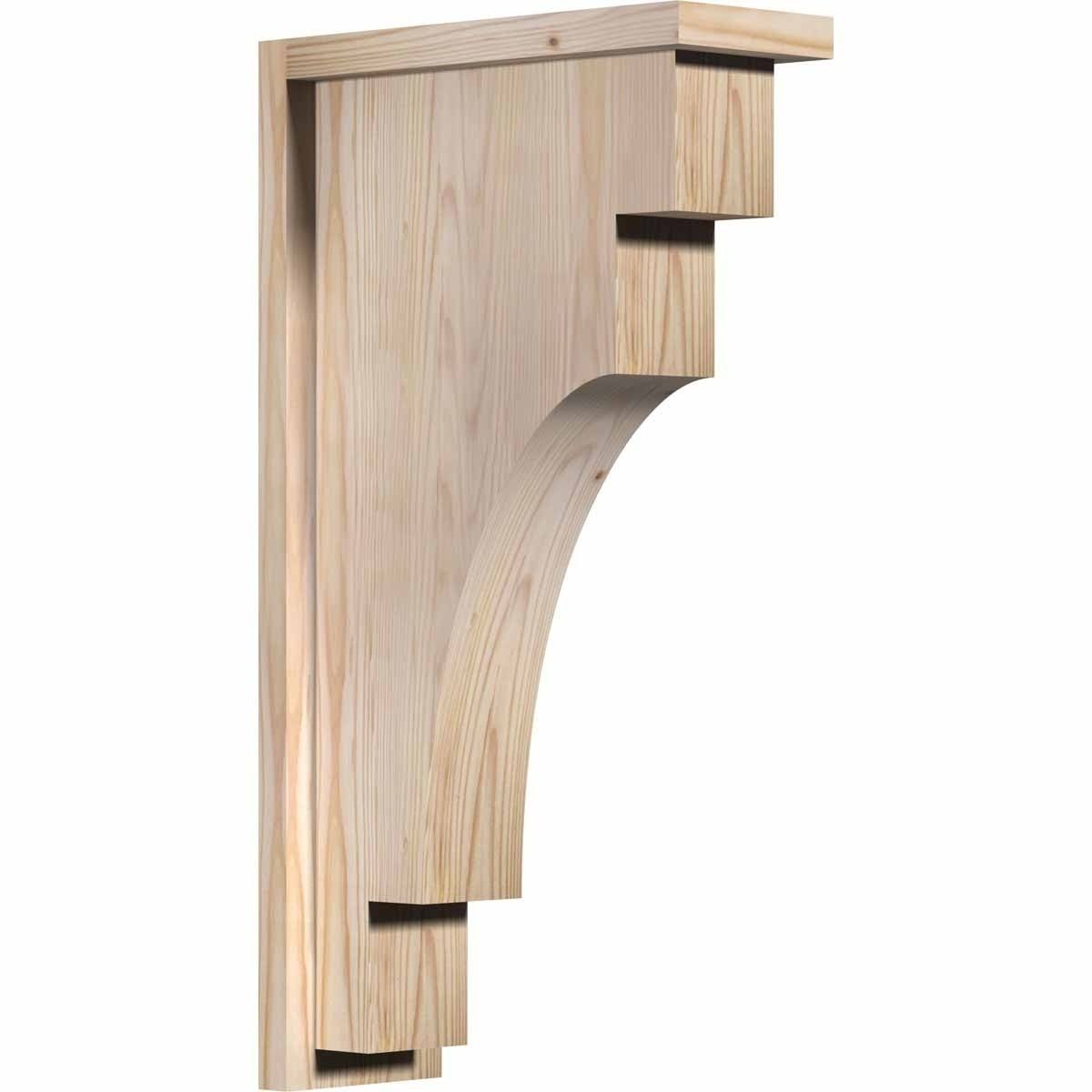 Mediterranean Smooth Corbel with Backplate, Douglas Fir W3674