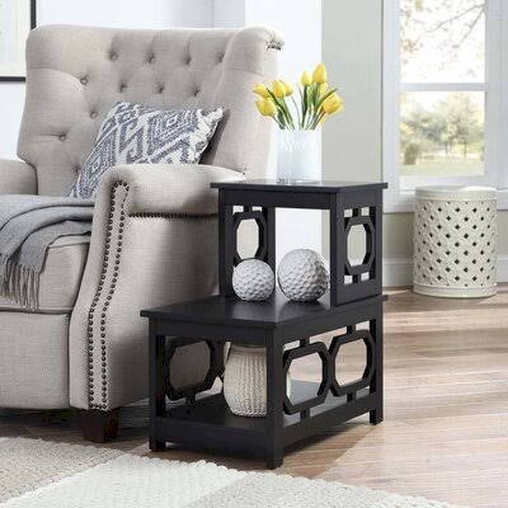 Black Storage End Table V39452