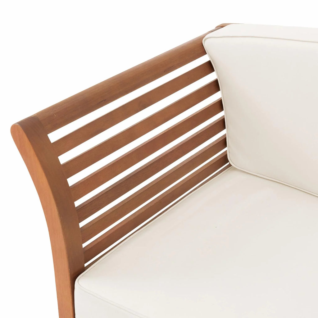 Eucalyptus Wood Outdoor Bench with Cushions N8220