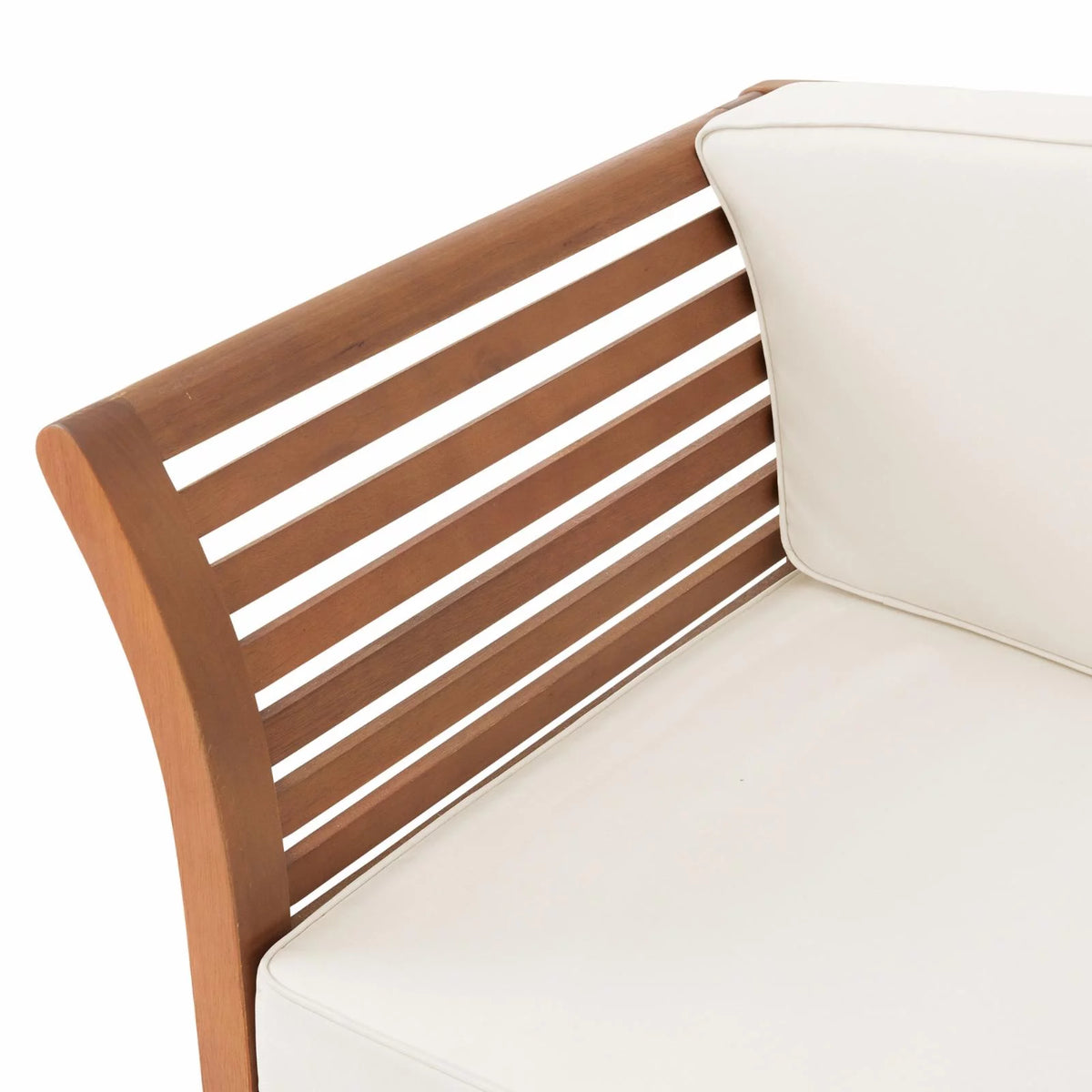 Eucalyptus Wood Outdoor Bench with Cushions N8220