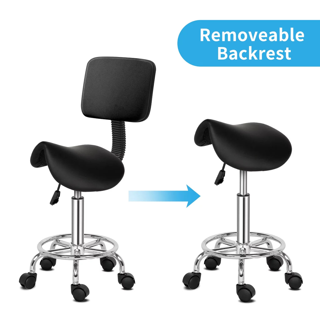 Adjustable Rolling Saddle Stool V70275