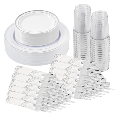 Gold Disposable Plastic Dinnerware Set of 50 G147016