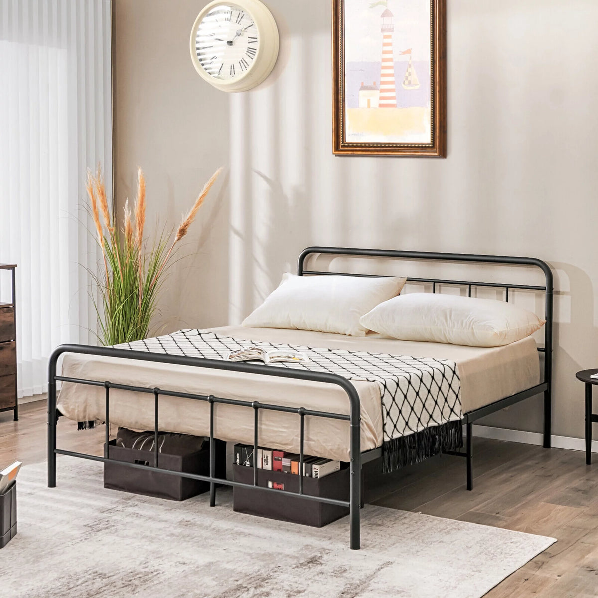 Heavy Duty Metal Platform Bed Frame Y2667