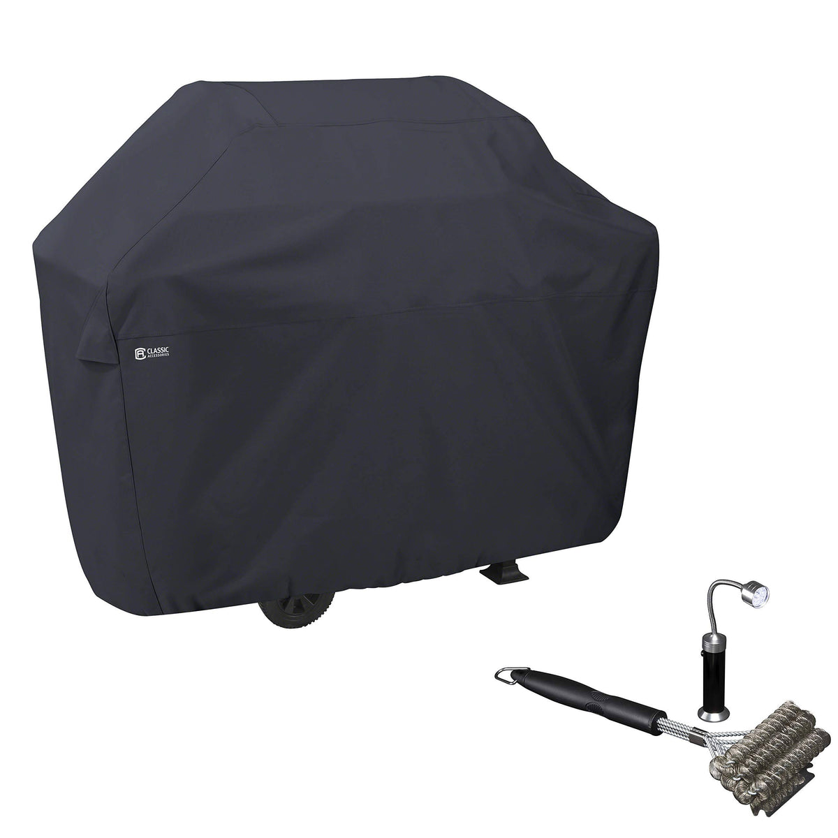 X-Large BBQ Grill Cover with Grill Brush & LED Light U31090