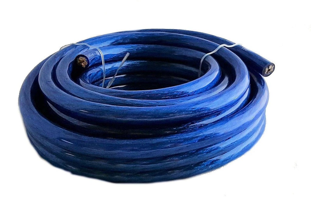 1/0 Gauge CCA Power Wire Cable 25ft Blue E4632