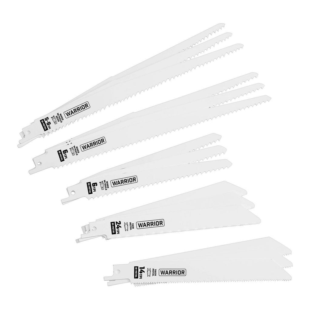 6 in. 9 in. Bi-Metal Reciprocating Saw Blade Set, 15-Piece H274309