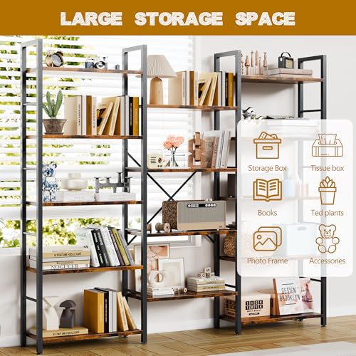 5 Tier Bookshelf with 14 Open Shelves P25336