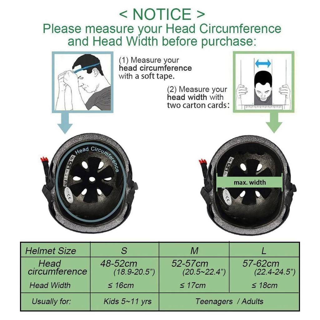 Skateboard Helmet with Elbow Knee Wrist Pads Protective Gear Z965197