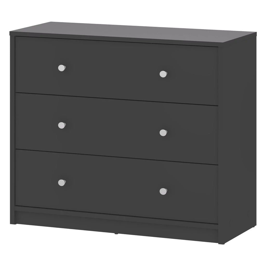 White 3 Drawer Dresser U59361