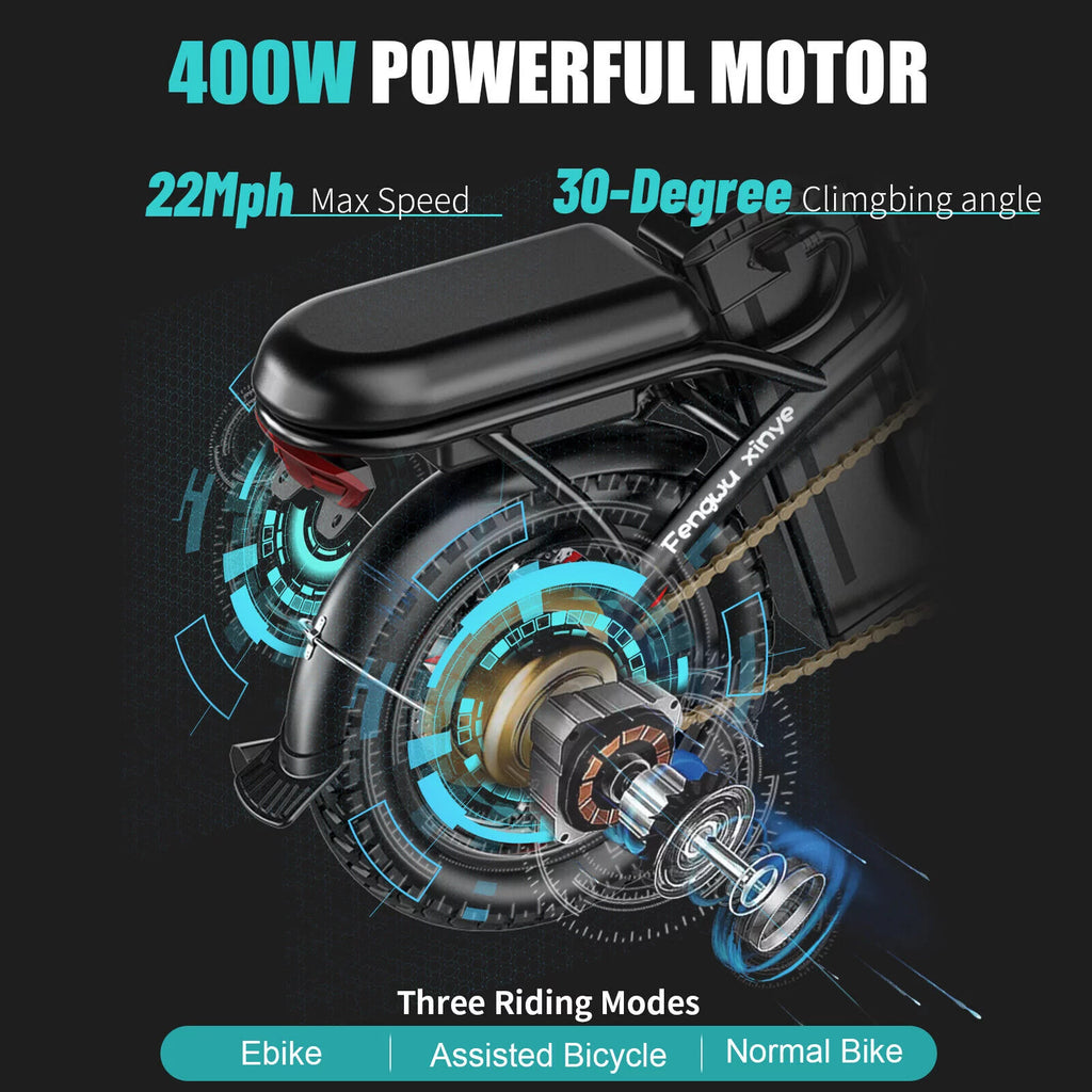 Folding Electric Bike 400W Motor 48V 15AH Battery I583