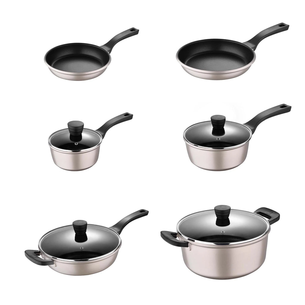 10 Pc Non Stick Cast Aluminum Cookware Set H123
