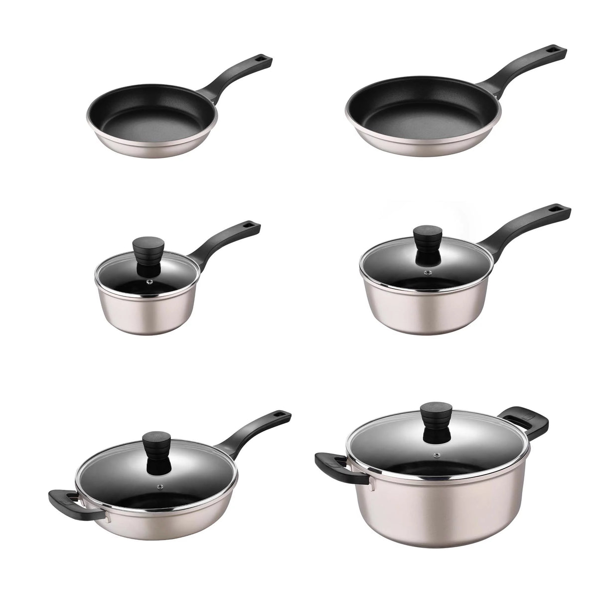 10 Pc Non Stick Cast Aluminum Cookware Set H123