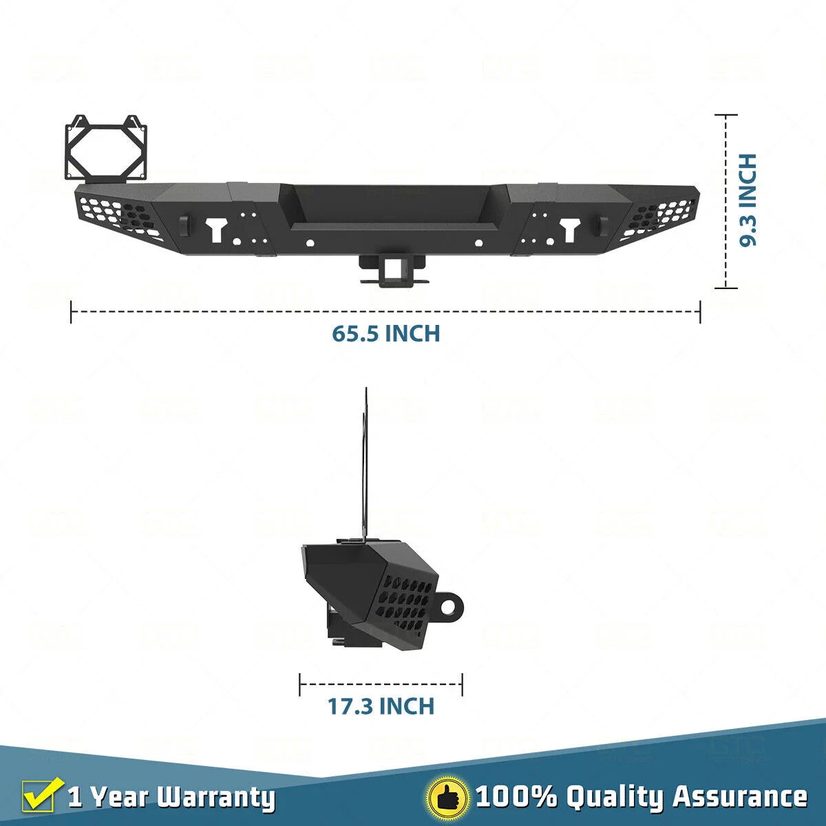 Rear Bumper with License Bracket & D-Rings X122506