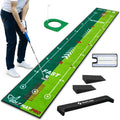 Two-Speed Golf Putting Practice Mat with Alignment Mirror W536