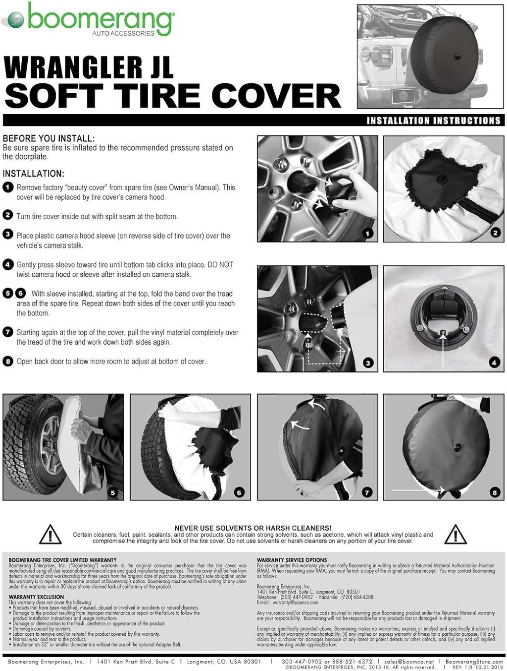 Soft JL Tire Cover with Back-up Camera F5232