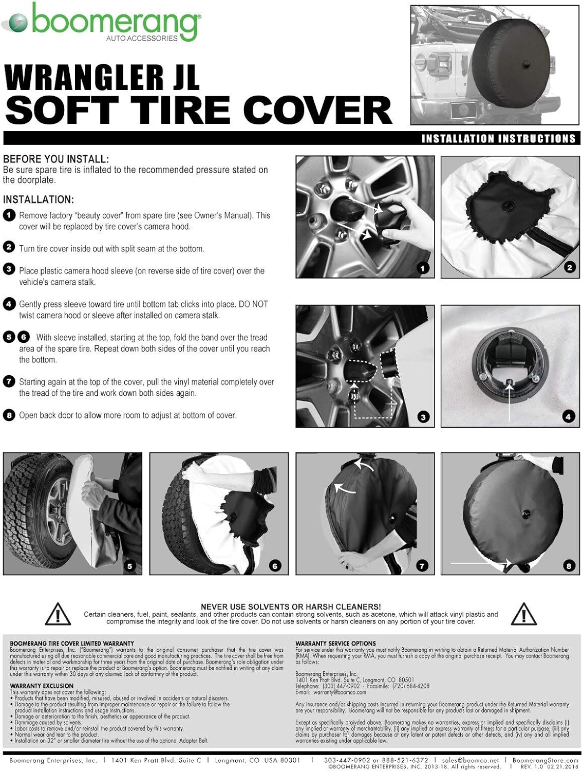 Soft JL Tire Cover with Back-up Camera F5232