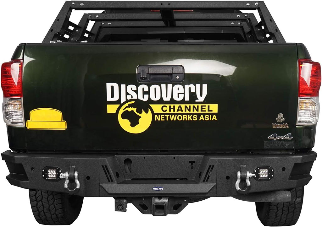 Rear Step Bumper Full Width Texture Steel Back Bumper with LED Lights Z368470