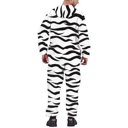 Adult Onesie Hooded One-Piece Pajama Zipper Jumpsuits U797779