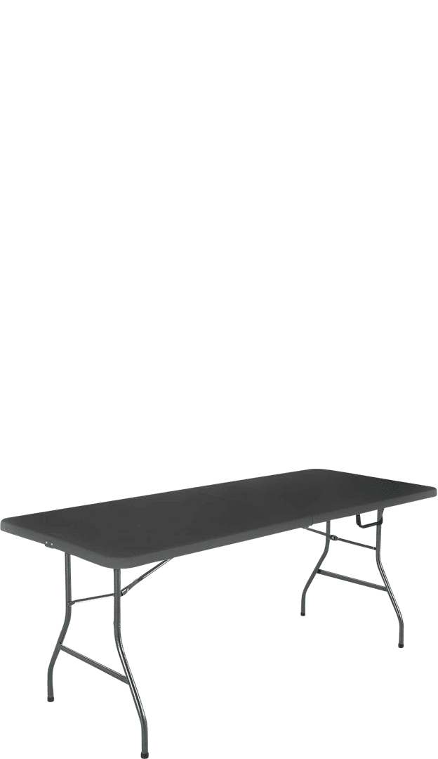 Black 6 Foot Folding Table S821693