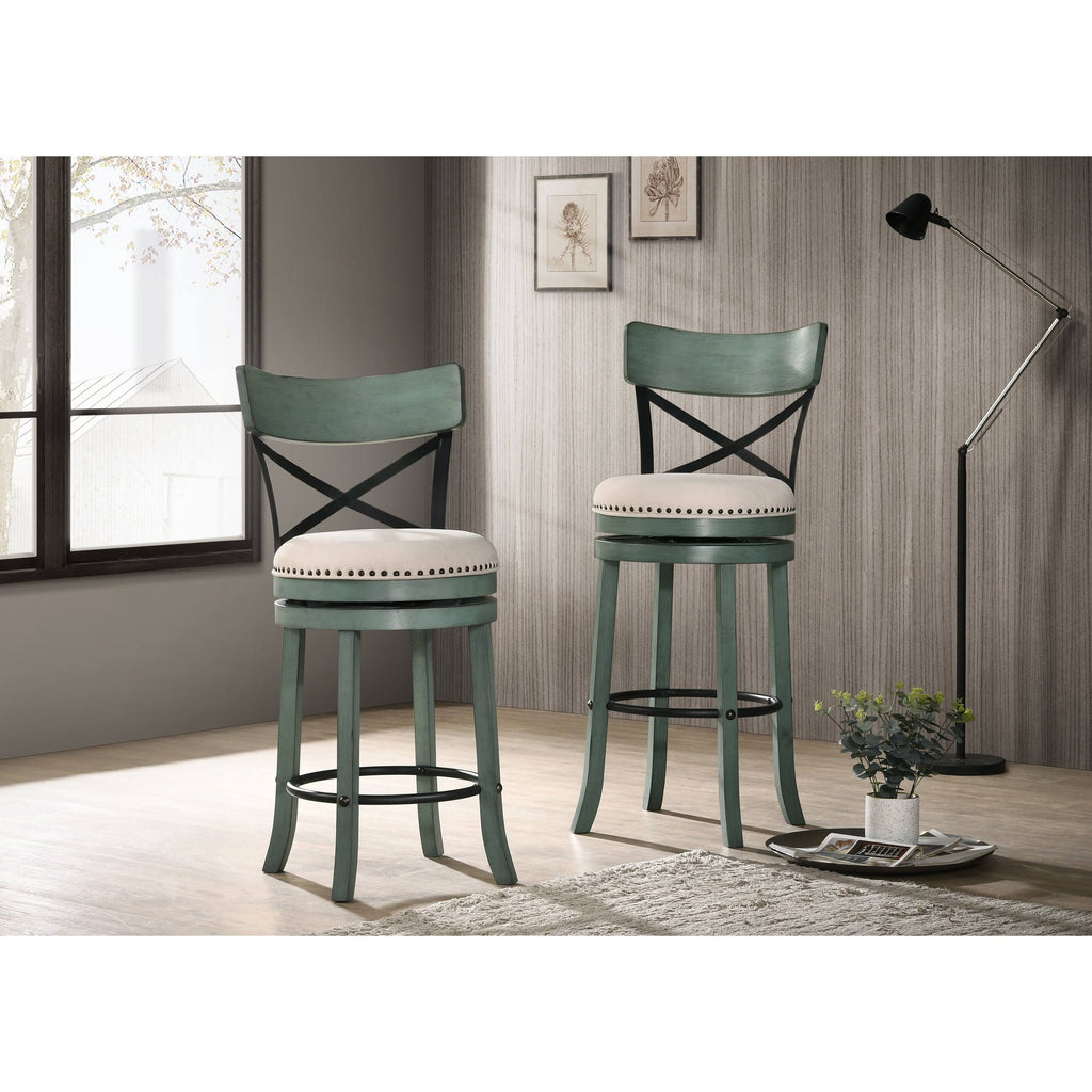 Set of 2 Swivel Barstools M389