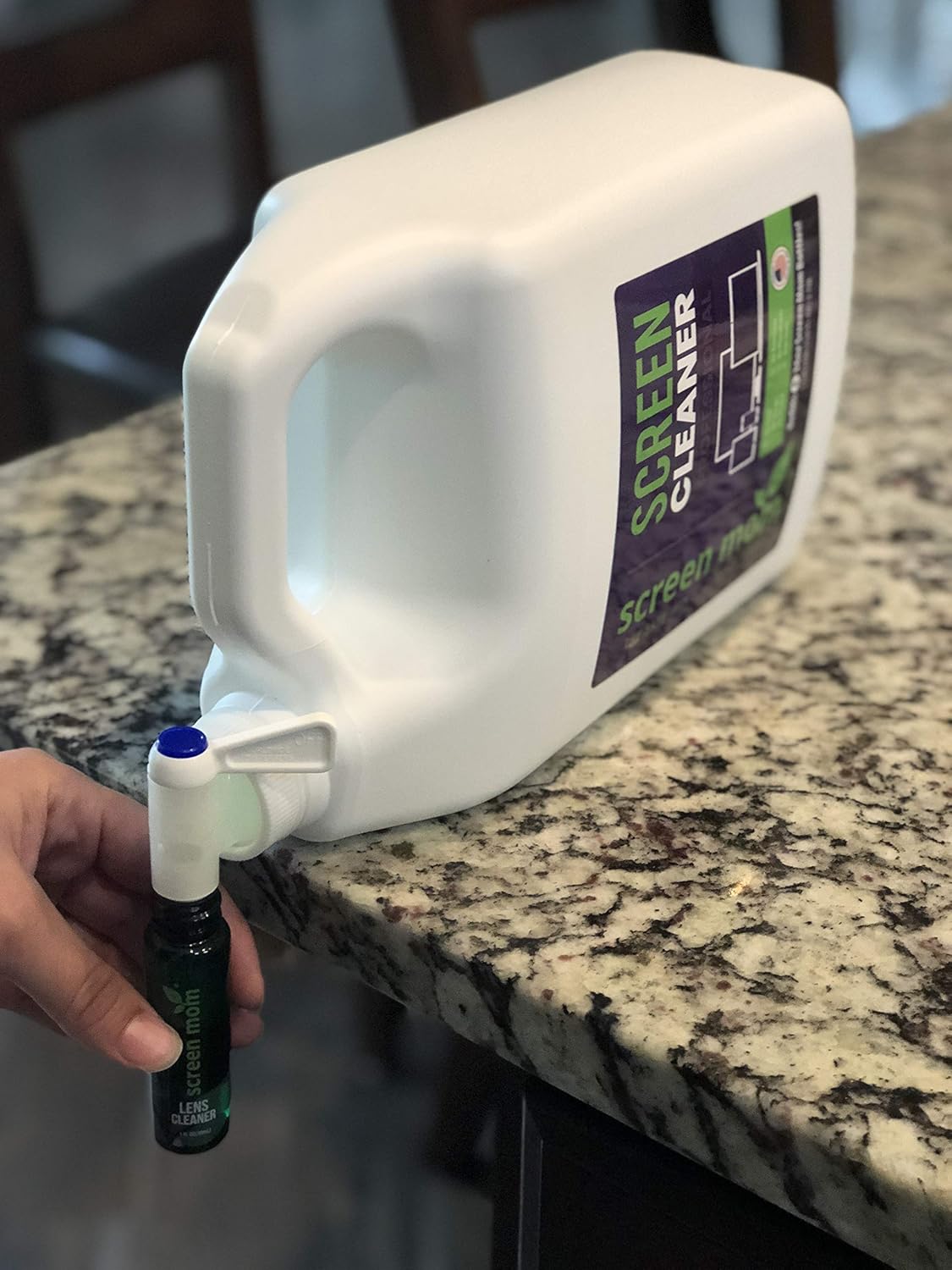 Screen Cleaner Refill Station with Dispensing Tap, 1 Gallon Pack of 2 N3888