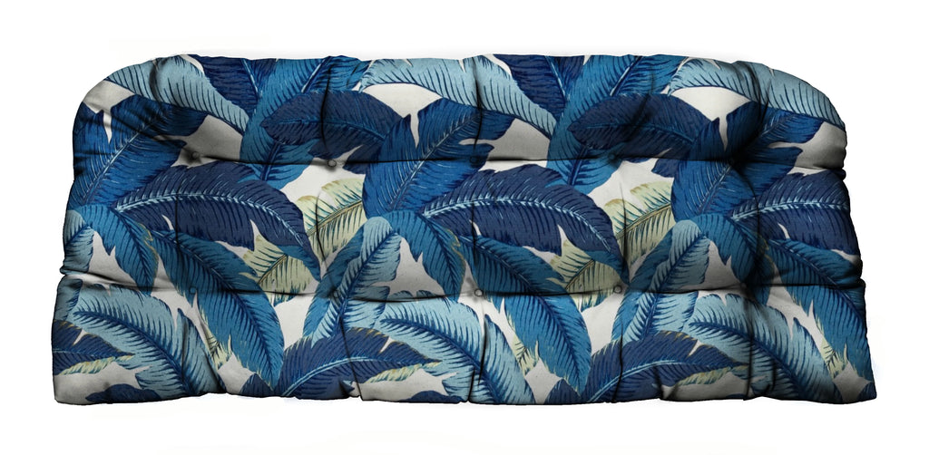 Indoor Outdoor Tufted Wicker Loveseat Settee C313
