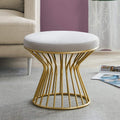 Gray Velvet Round Ottoman S606