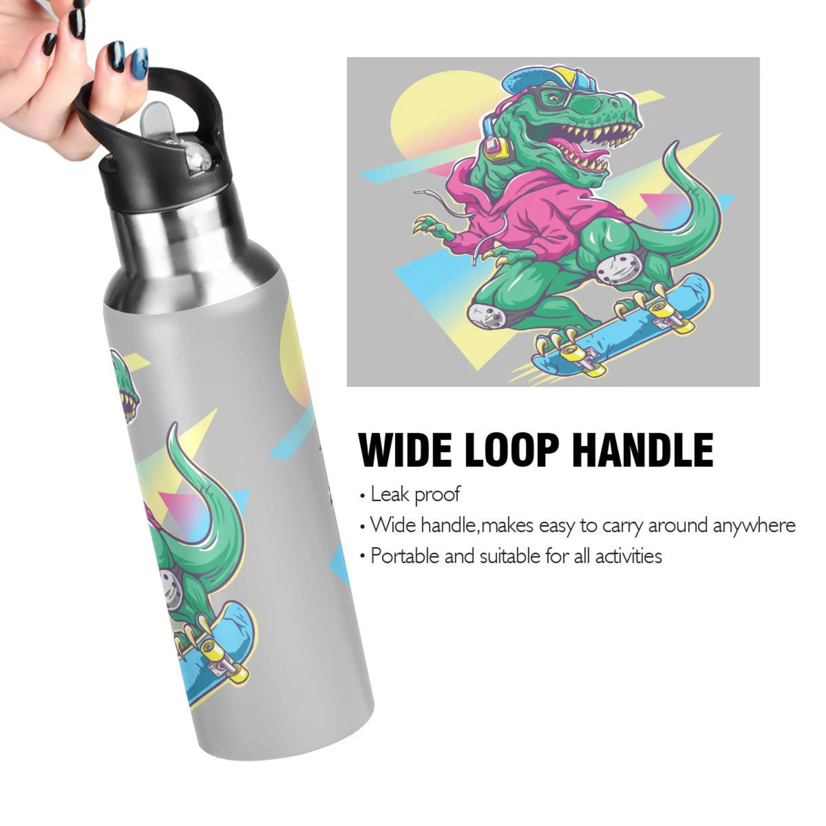 Stainless Steel Insulated Water Bottle with Straw Lid Z8471