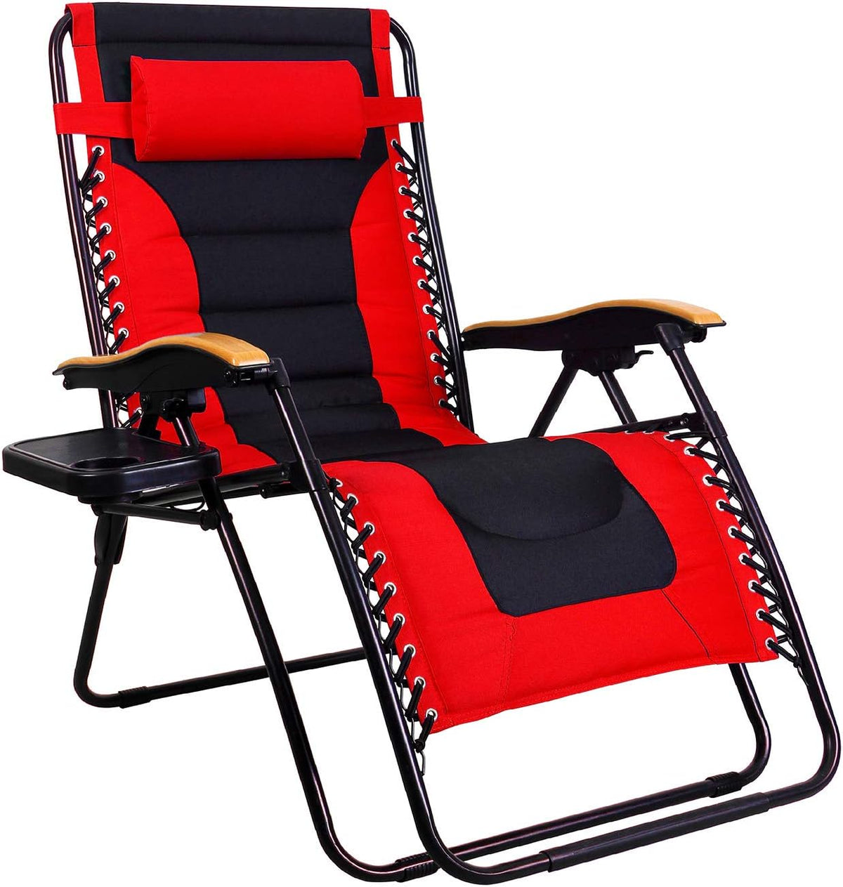 Camouflage Oversized Padded Folding Zero Gravity Chair with Cup Holder R46700