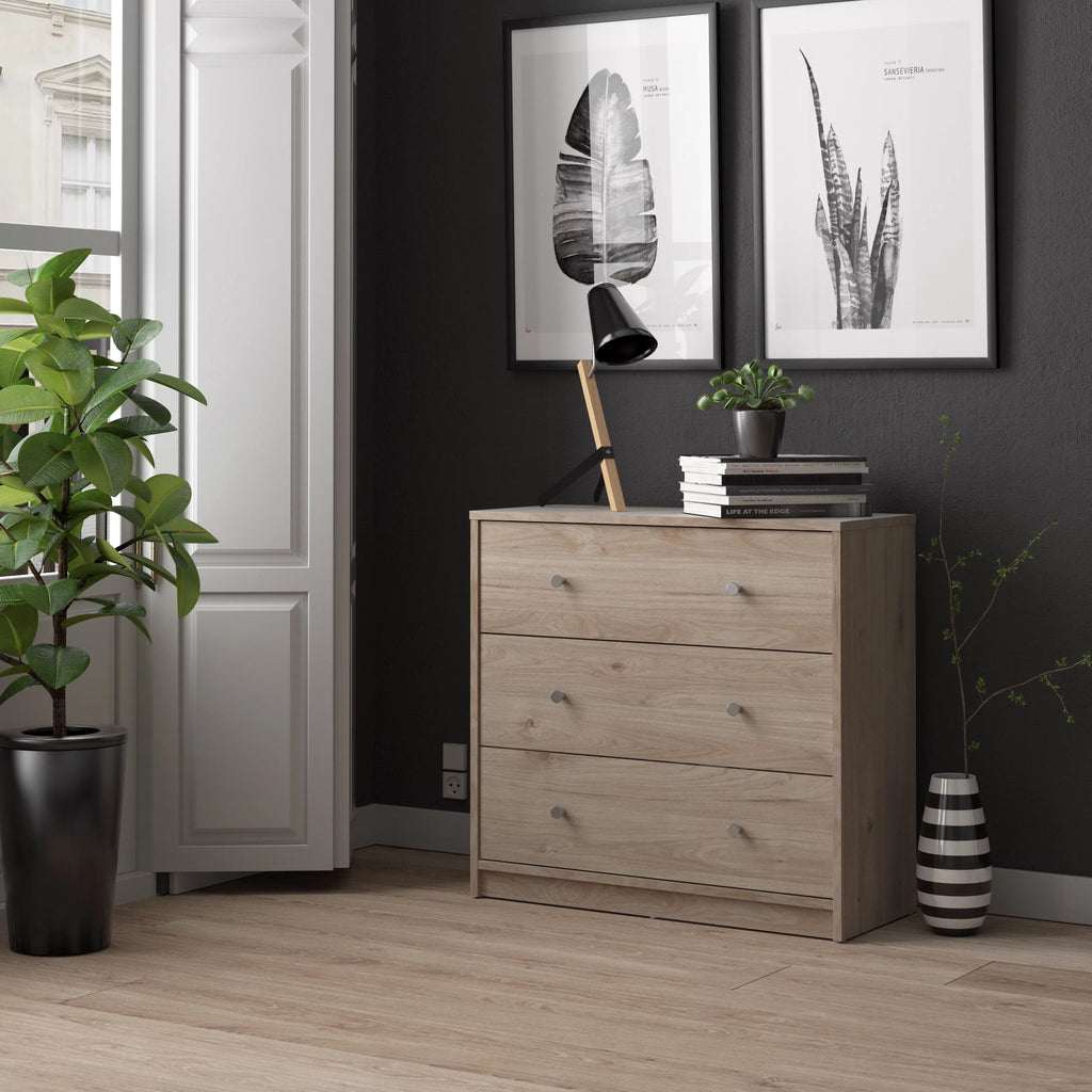 White 3 Drawer Dresser U59361
