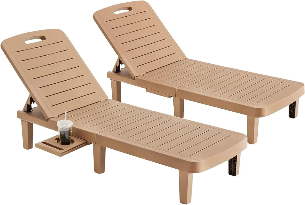 Oversized Outdoor Lounge Chair Set of 2 R976