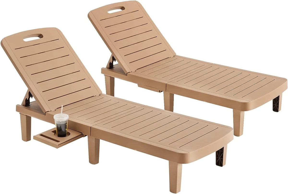 Oversized Outdoor Lounge Chair Set of 2 R976