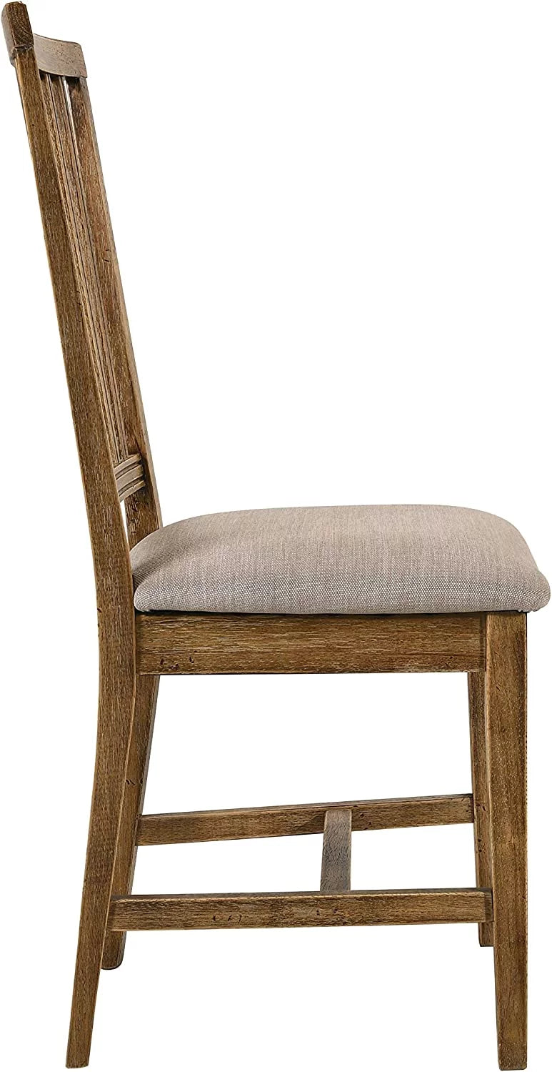Set of 2 Tan Linen Dining Chair B113
