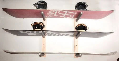 Wall Mounted Snowboard Rack Holds 3 Snowboards B889638