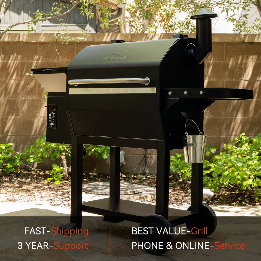 Wood Pellet Grill and Smoker 8-in-1 BBQ Black M3975